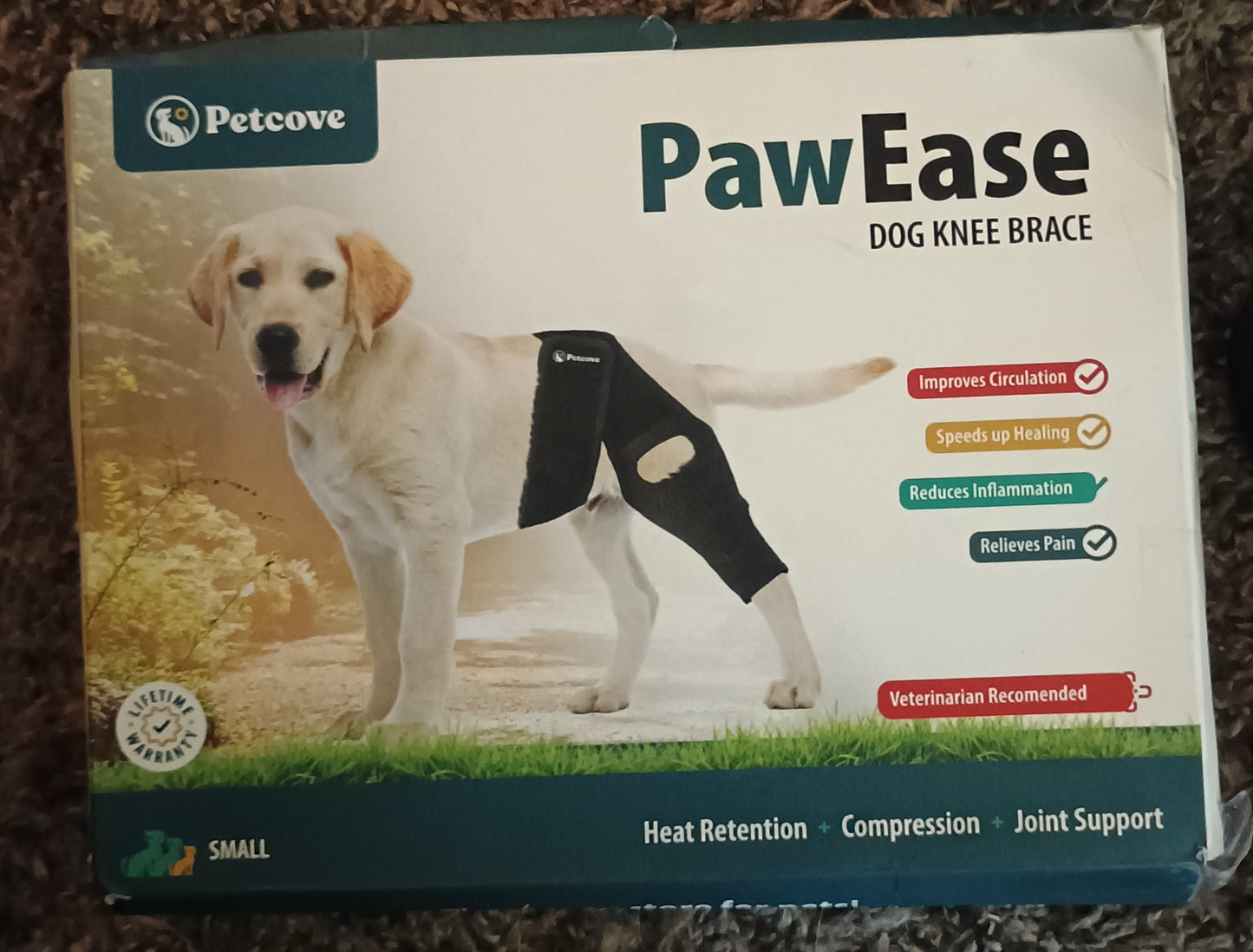 Dog Knee Brace, Size Small Dog Leg Brace, Dog Knee Brace for Torn Acl Hind Leg, Dog Leg Braces for Back Leg, Dog Acl Brace Hind Leg, Acl Brace for Dogs Rear Leg