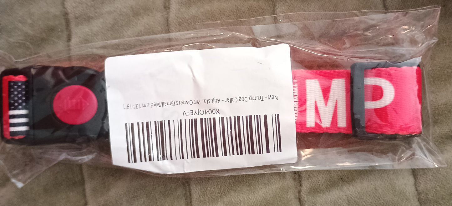 Trump Dog Collar Adjustable (Small/Medium 12" - 19")