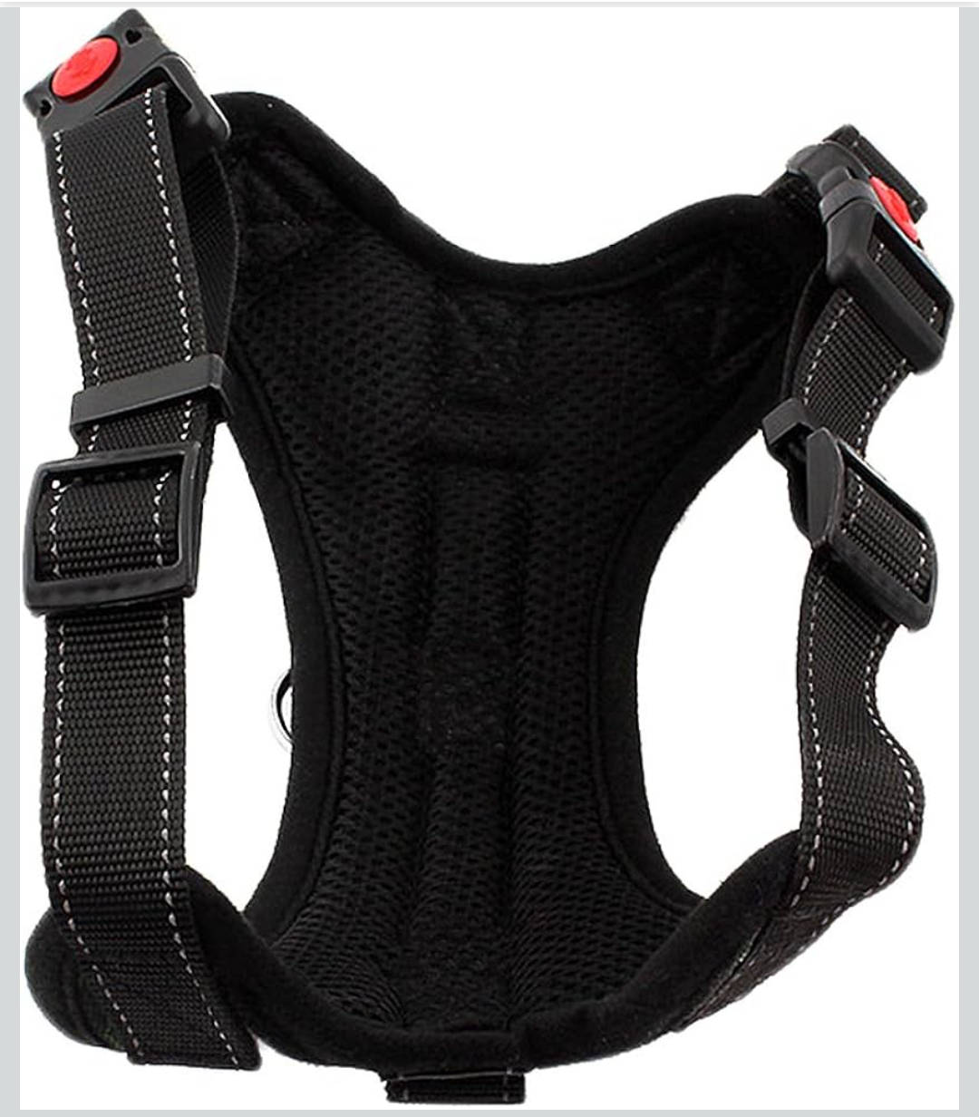 Dog Harness with Handle Pet Training Walking Supplies No-Pull Pet Vest to Prevent Tugging Pulling Choking, Black