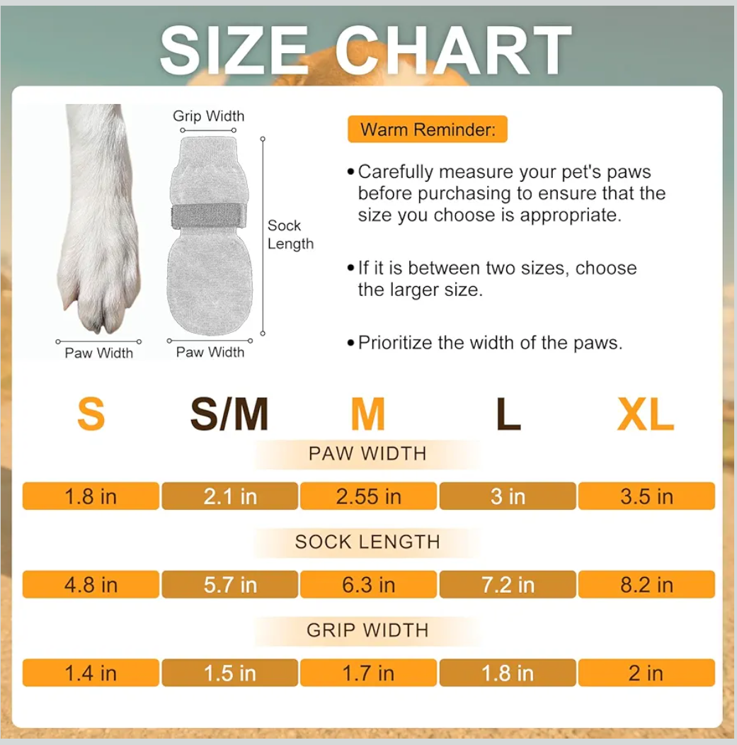 BEAUTYZOO Christmas Dog Socks to Prevent Licking Paws, Hardwood Floors Anti Slip, Non Slip Dog Socks with Grippers Dog Paw Protector, Dog Booties for Indoor Use Senior Dog Shoes