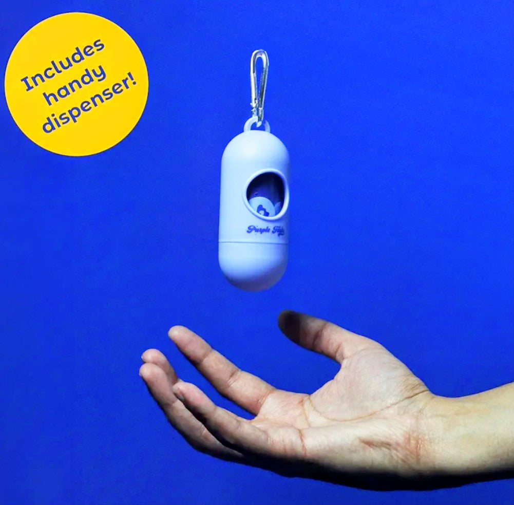 Purple Tails Dog Poop Bags – 36 Rolls 540 LIME & LEMONY Bags Poop Bags with Dog Poop Bag Holder – Ultra Thick and Leakproof Scented Dog Poop Bags with 1 Poop Bag Dispenser Ideal for Small Large Dogs