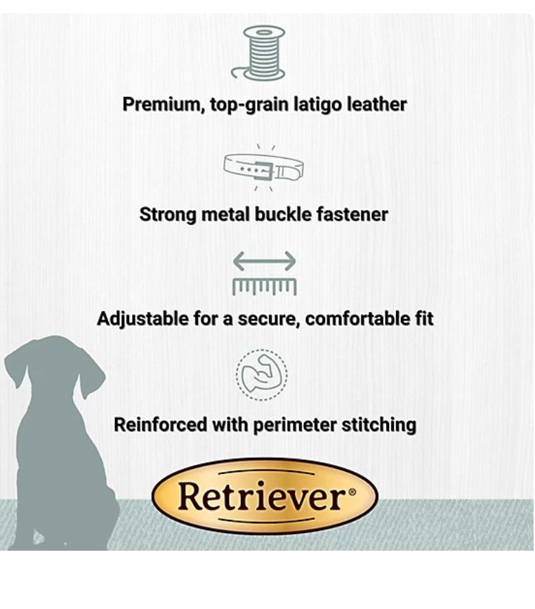 Retriever Adjustable Camo Leather Fashion Dog Collar