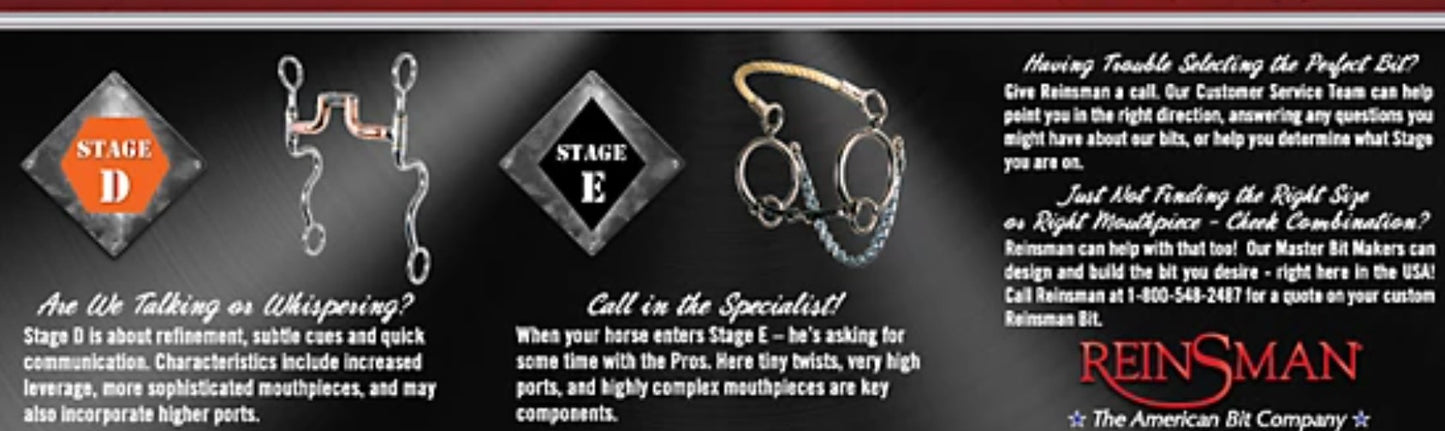 Reinsman 3 in. Shank Junior Cow Horse Bit with 5 in. Sweet Iron Mouthpiece