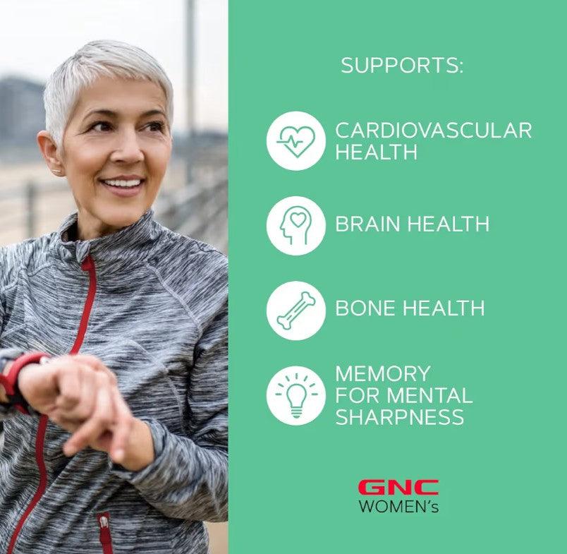 GNC Women's Ultra Mega 50 Plus Vitapak Program, 30 Packs, for Overall Women’s Health for Those Over 50