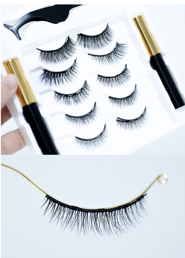 3D Magnetic Eyelashes With Eyeliner, Magnetic False Lashes, Fake Eyelashes Magnetic Natural Look, False Lash, Easy Eyelashes, Magnetic Eyeliner Kit, Best Eyelash
