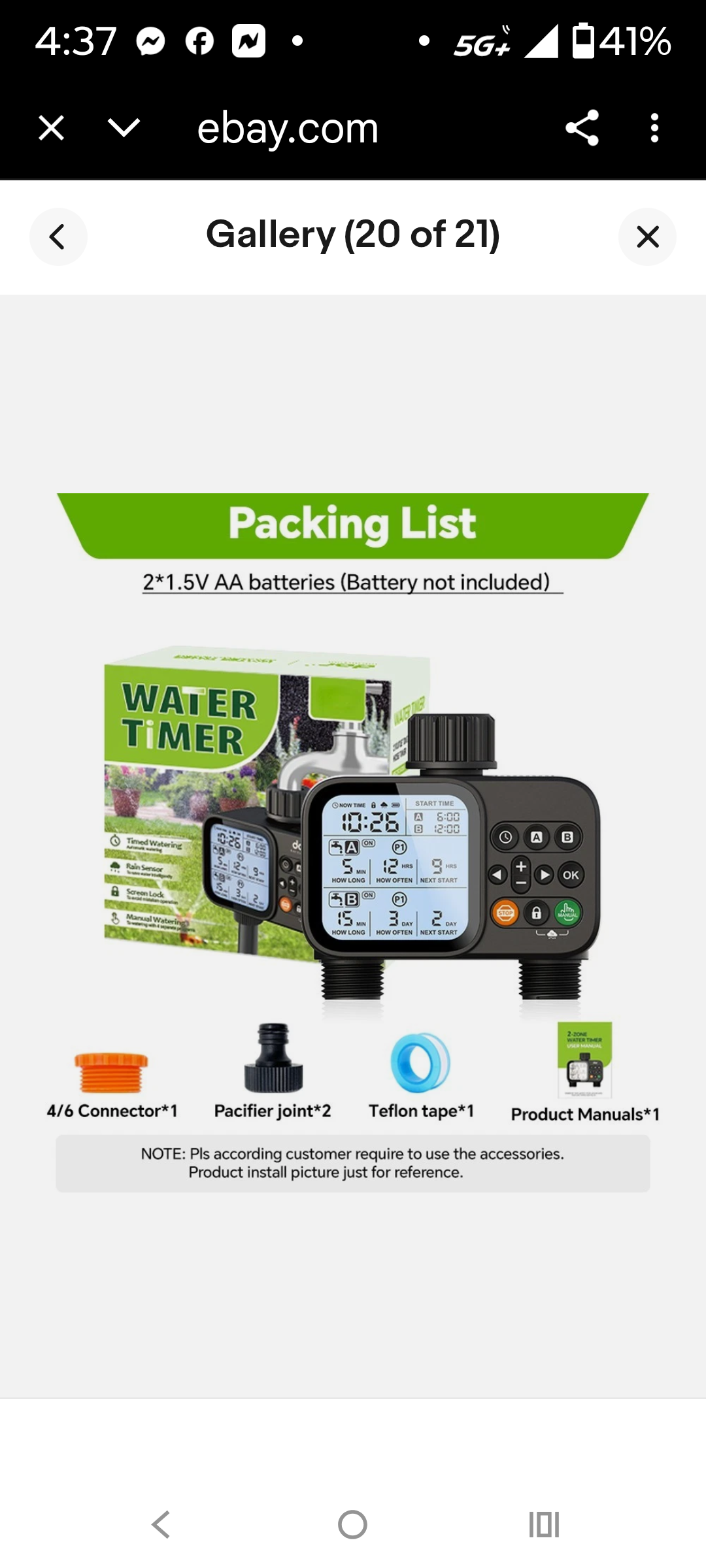 Smart Dual Outlet Water Timer for Automatic and Manual Irrigation Control