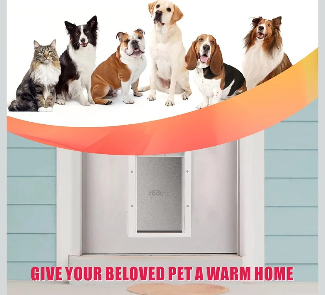 2 Pack Dog Door Replacement Flap with Magnetic Closure, Compatible with PetSafe Freedom Dog and Cat Door PAC11-11039 Large 10 1/4" w x 17" h with 10PCS Screws