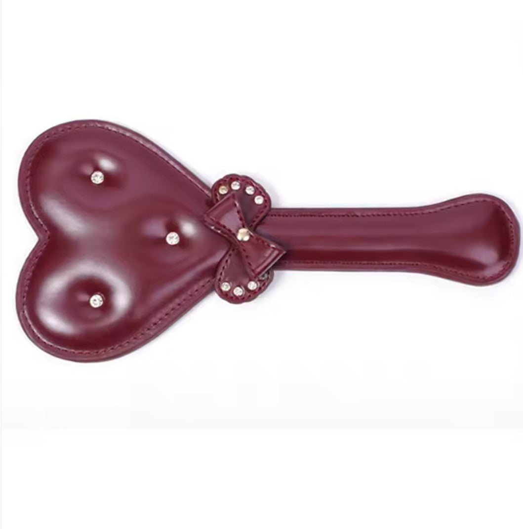 29CM High Quality PU Leather Heart-Shaped Paddle,Horse Whip,HorseRiding Equestrian Training