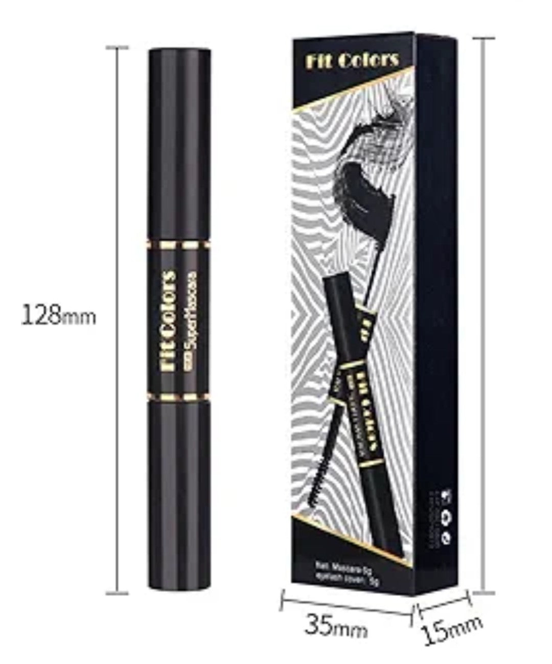 Eriko Black Waterproof Double Head Mascara Curling Thick Eyelashes Mascara