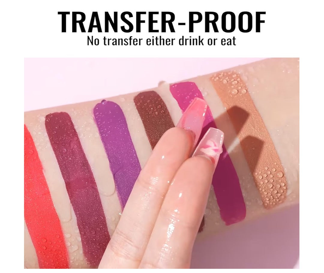 Oulac Liquid Matte Lipstick, Deep Fuchsia Lip Color, Long Lasting Lipsticks for Women, High-Pigmented, Lightweight, Creamy and Melting Texture, Vegan&Clean Beauty, Rose Lip, 4.5ml (M06) Sunset Kiss