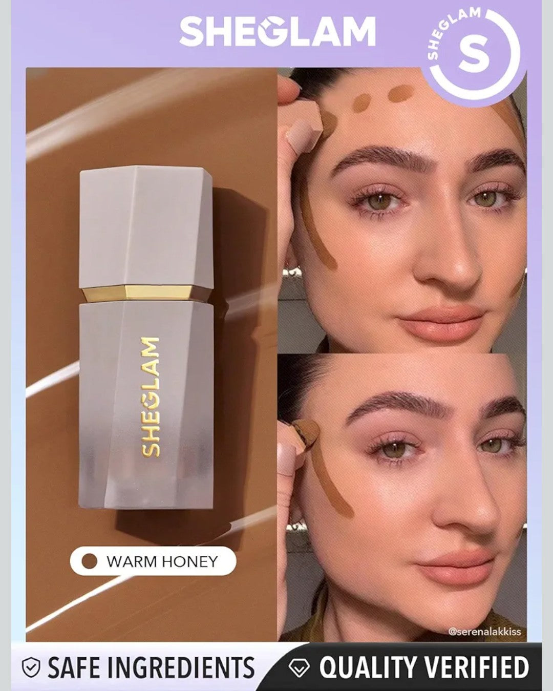 SHEGLAM Sun Sculpt Liquid Contour Stick Long Lasting Cream Bronzer Makeup-Warm Honey