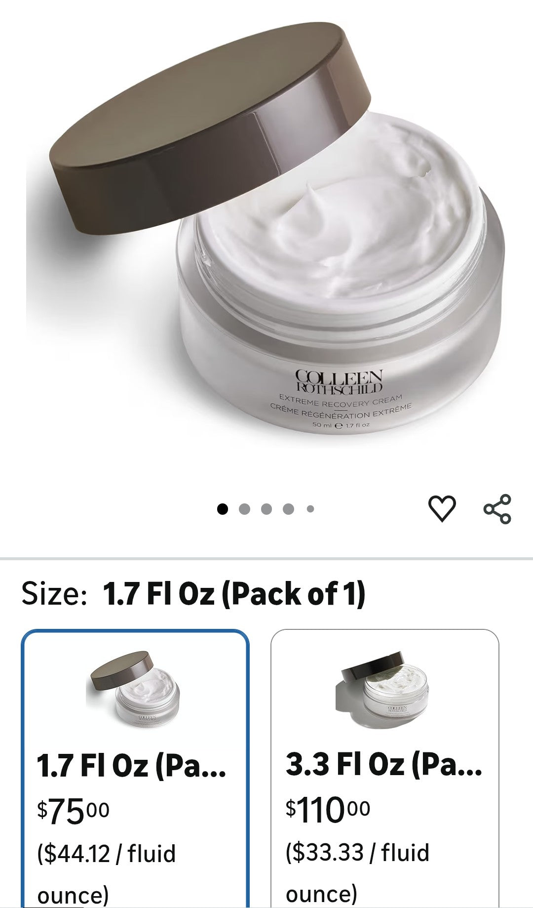 COLLEEN ROTHSCHILD Extreme Recovery Cream | Intensive Care for Dehydrated Skin | Maximum Moisture | Strengthens Barrier | Fights Wrinkles | Evens Skin Tone & Texture | All Skin Types