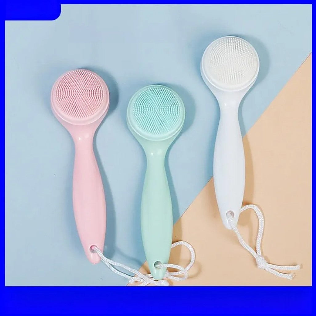 3PCS Silicone Manual Facial Cleansing Brush, Skin Friendly Soft Bristles Waterproof Face Scrubber Exfoliating Brush