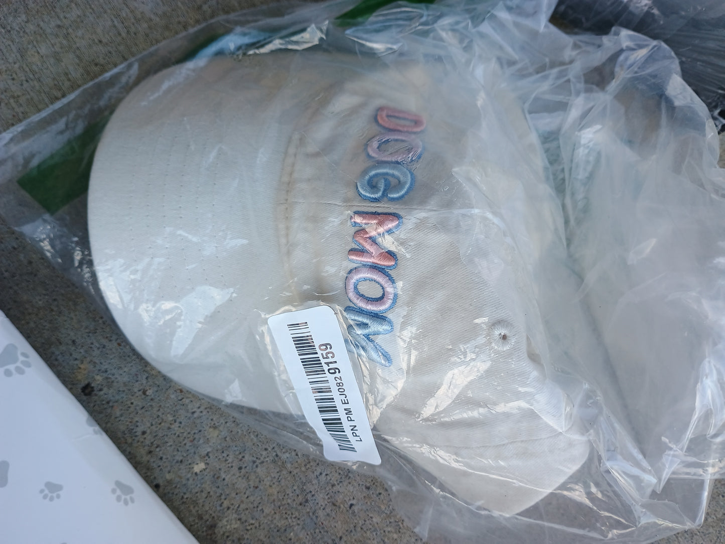 Time and Tru Women's Cotton Twill Dog Mom Baseball Hat, Mother of Pearl