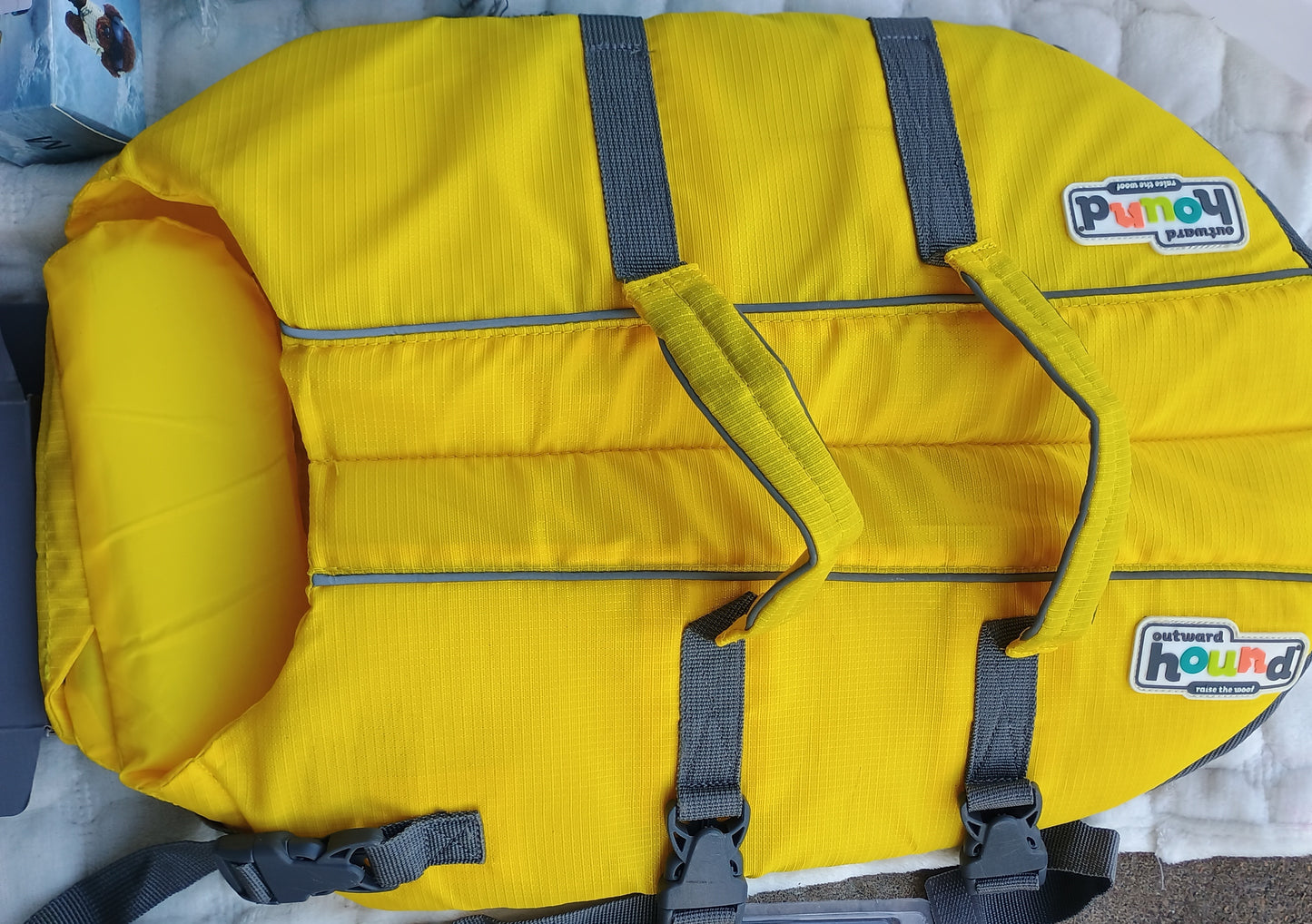 Outward Hound Granby Splash Dog Life Jacket, High-Buoyancy Dog Life Vest for Swimming, Boating, and Water Safety, Large, Yellow