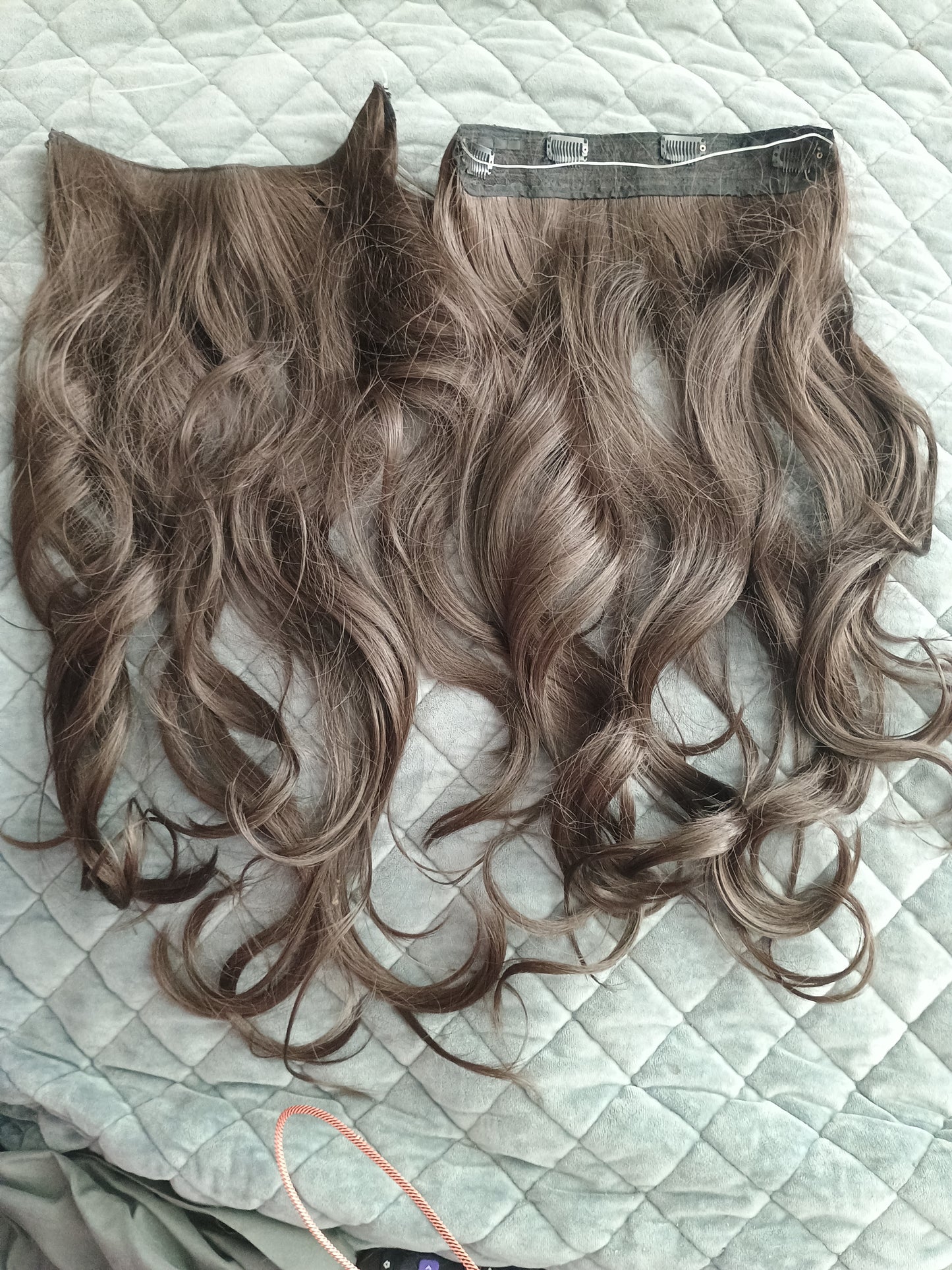 NEW 18" Brown Halo Hair Extensions with 4 clips