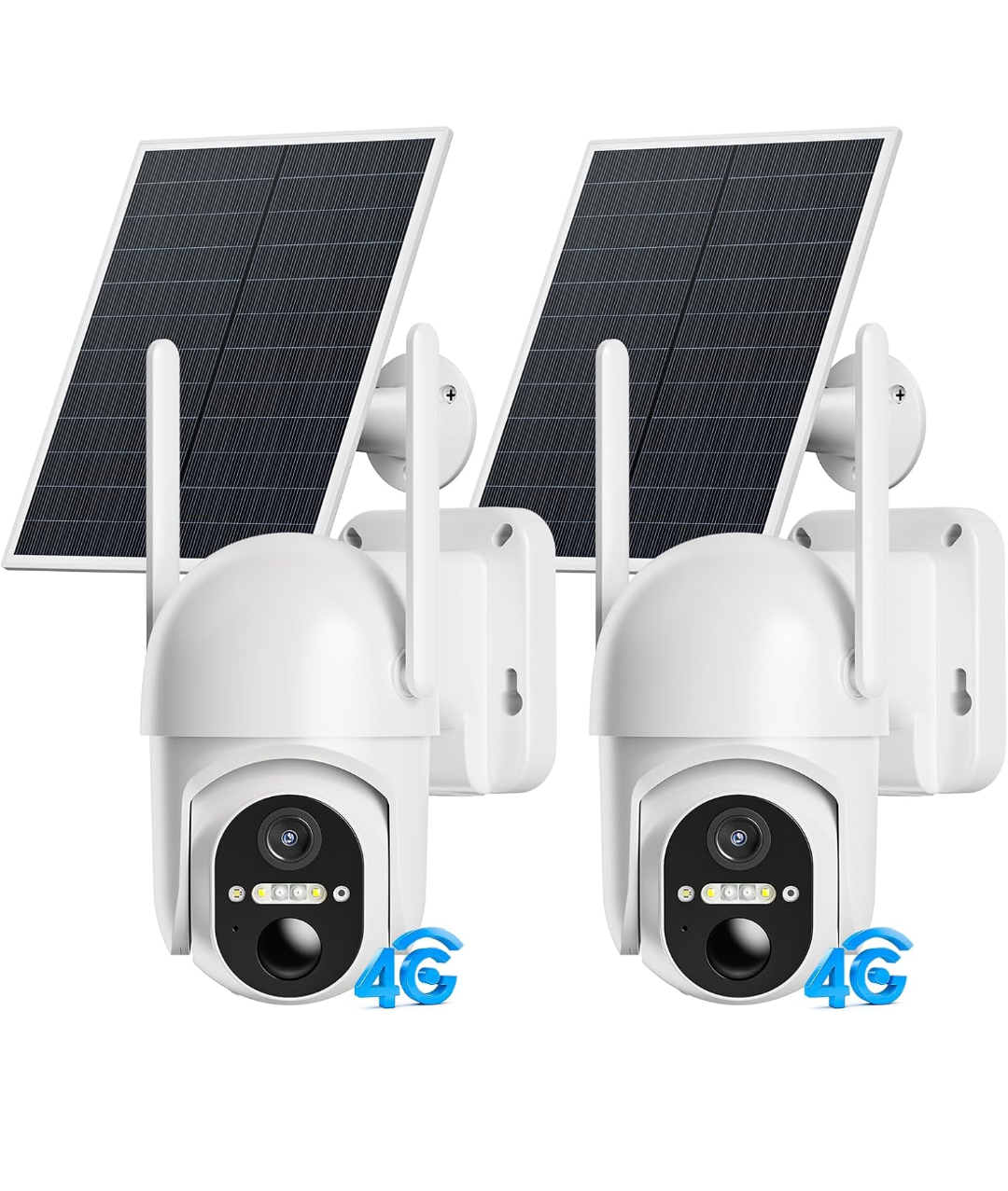 Oculveiw 4g Lte Pan Tilt Security Camera Battery Solar Powered 2 Cameras