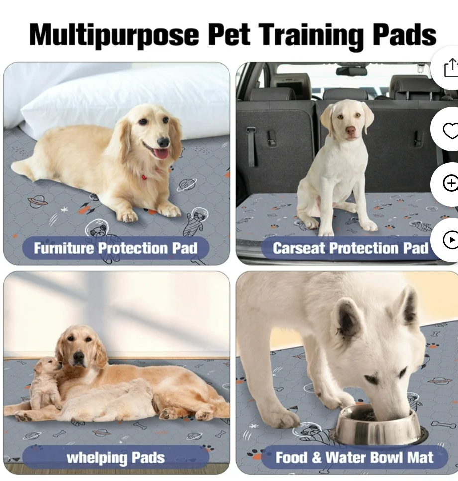 UPSKY Washable Pee Pads for Dogs, 2 Pack Puppy Pads 36" x 41” Reusable Pet Training Pads