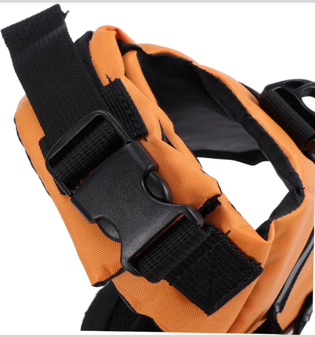 Mikikit PET Life Jacket for Dogs Adjustable Buoyancy Preserver Reflective Vest Lightweight and Sturdy XS Size (Orange)