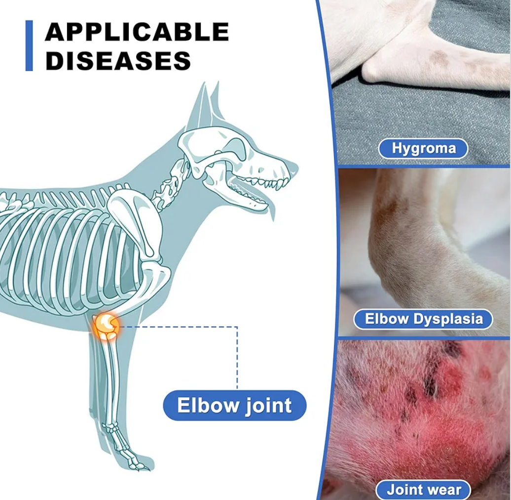 NeoAlly Dog Elbow Brace Protector Pads for Canine Elbow and Shoulder Support Elbow Hygroma, Dysplasia, Osteoarthritis, Elbow Calluses, Pressure Sores and Shoulder Dislocation - S Pair