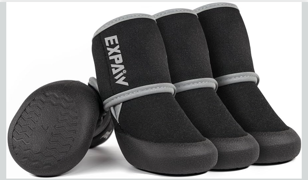 EXPAWLORER Waterproof Dog Shoes for Small Medium Large Dogs, Dog Shoes for Hot Pavement, Hiking Walking, Reflective Dog Booties for Outdoor Snow Rain Days, Anti-Slip Dog Boots & Paw Protectors