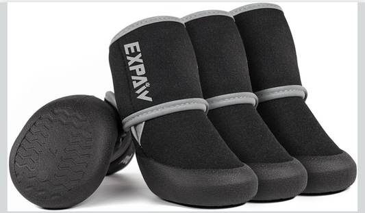 EXPAWLORER Waterproof Dog Shoes for Small Medium Large Dogs, Dog Shoes for Hot Pavement, Hiking Walking, Reflective Dog Booties for Outdoor Snow Rain Days, Anti-Slip Dog Boots & Paw Protectors