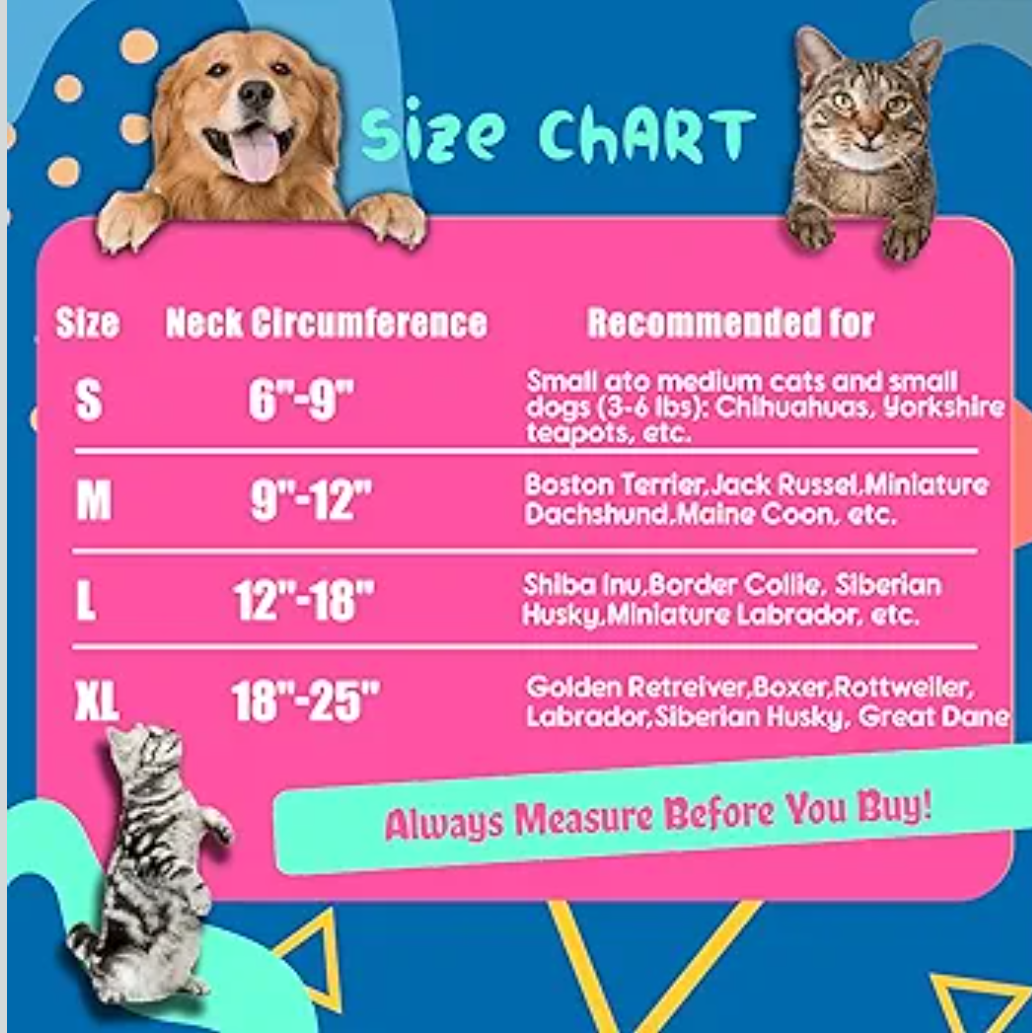 Big Hippo Inflatable Dog Collar, Protective Dog Neck Donut Collar Soft Pet Recovery Collar for Dogs and Cats After Surgery (Pink, Medium)