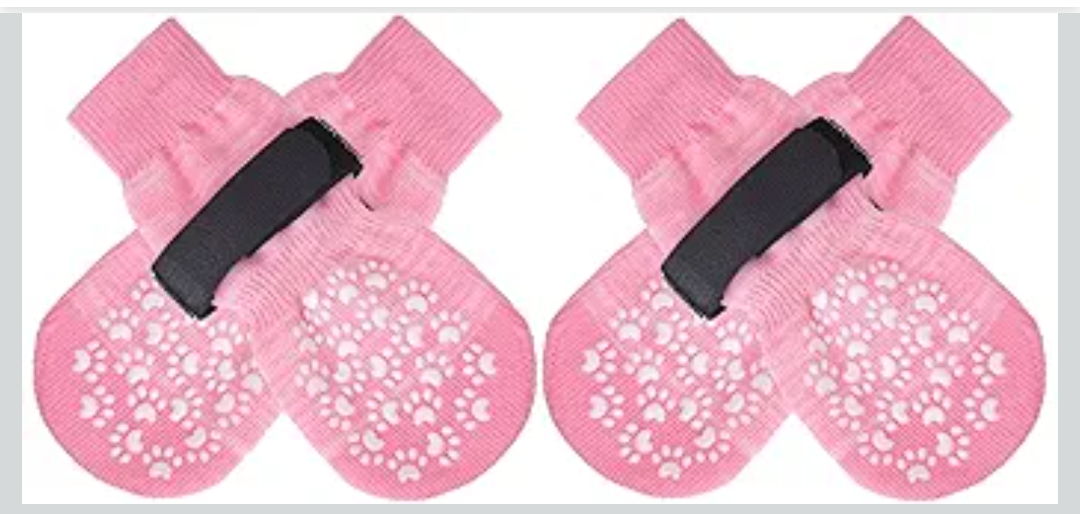 EXPAWLORER Anti Slip Dog Socks to Prevent Licking Paws, Dog Shoes for Hot Pavement, Dog Booties for Small Medium Large Senior Dogs, Traction Control Dog Boots & Paw Protectors for Hardwood Floors