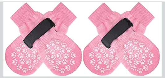 EXPAWLORER Anti Slip Dog Socks to Prevent Licking Paws, Dog Shoes for Hot Pavement, Dog Booties for Small Medium Large Senior Dogs, Traction Control Dog Boots & Paw Protectors for Hardwood Floors