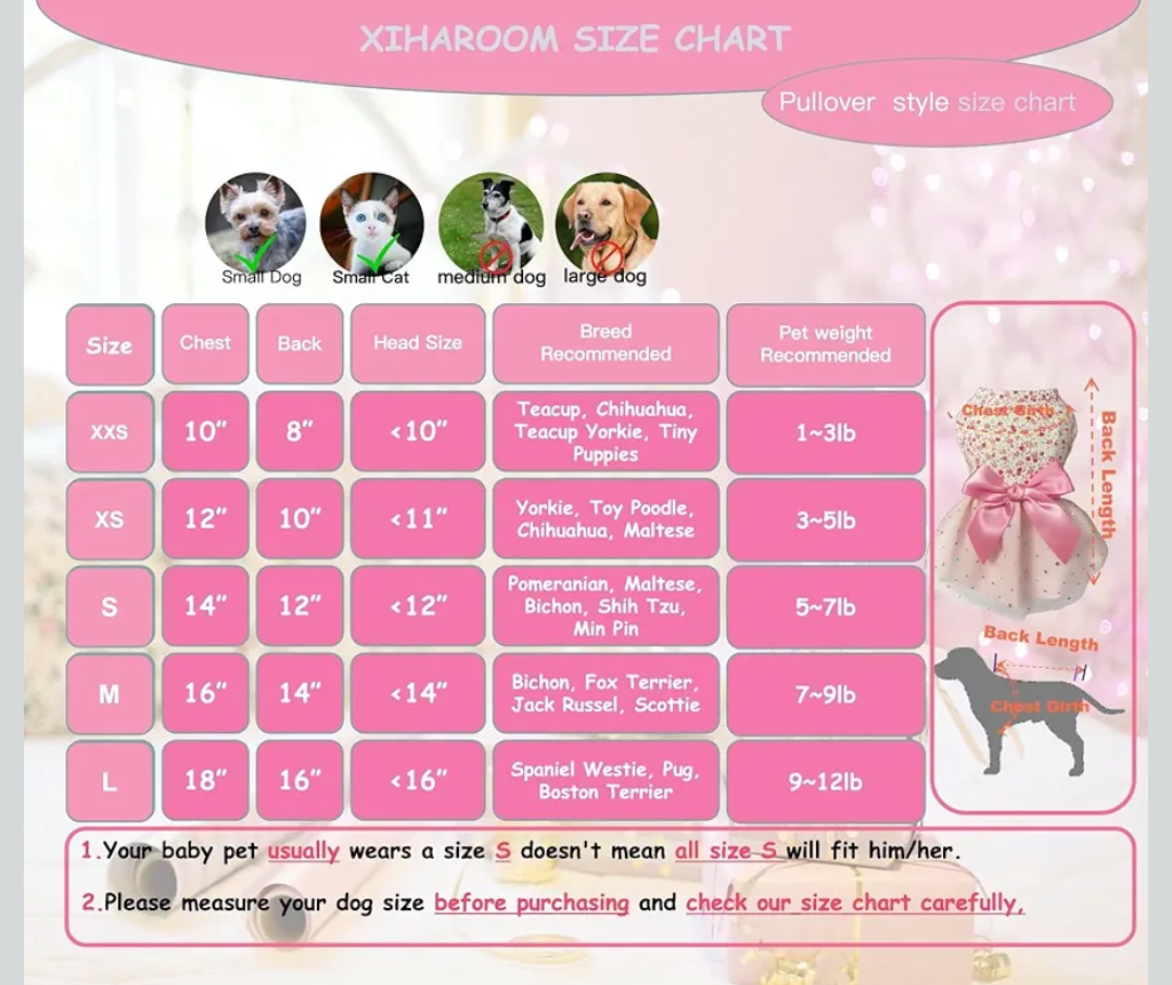 Petroom Pet Dog Dress Cats Pullover Vest Shirt Dress Doggie Summer Clothes Apparel(Pullover Pink M)