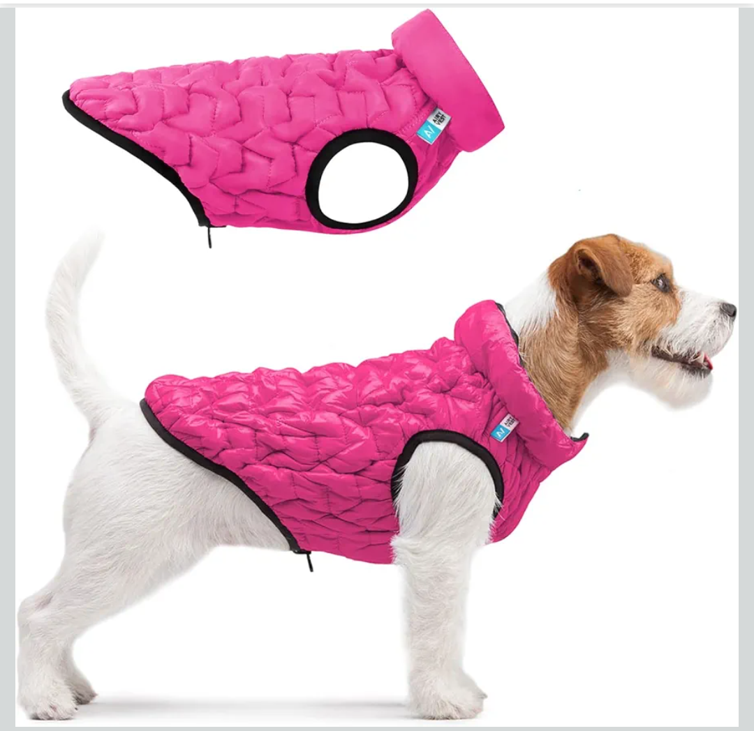 Dog Winter Coat UNI - Lightweight Reversible Warm Dog Jacket - Water Resistant Windproof Jacket XS