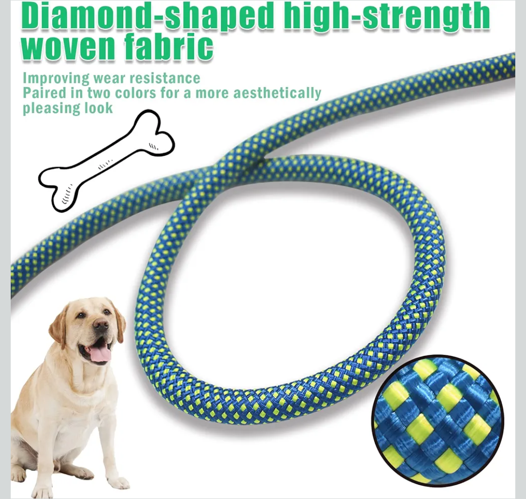 NAZOU 1/3 in Dog Leash for Small Medium Dogs 4ft 6ft 10ft 15ft Heavy Duty Dog Leash Two Color Slip Leash for Dog Training Long Leash for Dogs Outside Up to 90LBS