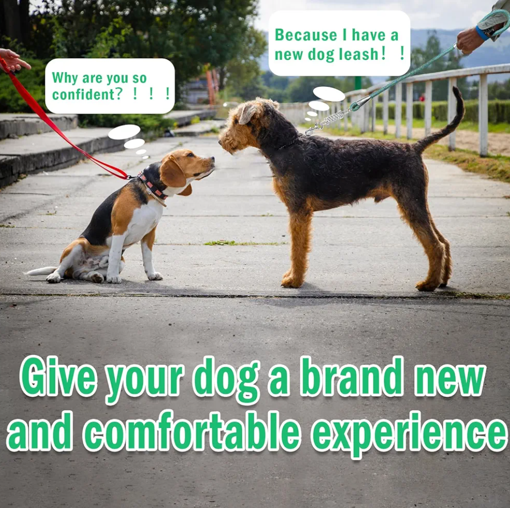 NAZOU 1/3 in Dog Leash for Small Medium Dogs 4ft 6ft 10ft 15ft Heavy Duty Dog Leash Two Color Slip Leash for Dog Training Long Leash for Dogs Outside Up to 90LBS