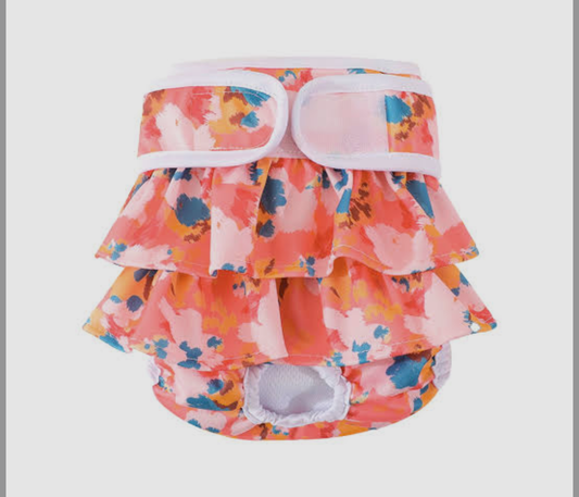 Washable Dog Diapers Female Reusable Highly Absorbent Doggie Diapers, Flexible Doggy Diapers Female Durable Leak-Proof Diapers for Dog Period Heat Incontinence Potty Training, Medium