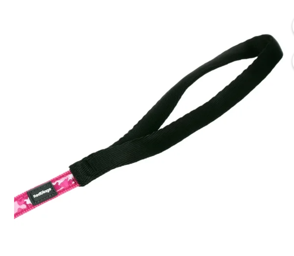 Red Dingo Design Camouflage Hot Pink Dog Leash, Extra-Small, Adjustable Length