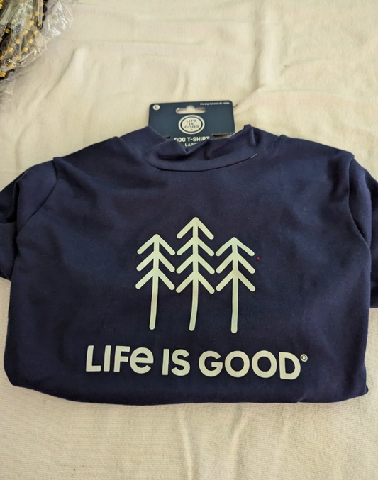 "Life Is Good" Dog Shirt Size Large