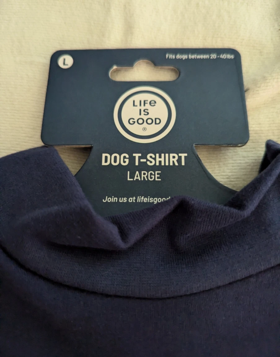 "Life Is Good" Dog Shirt Size Large