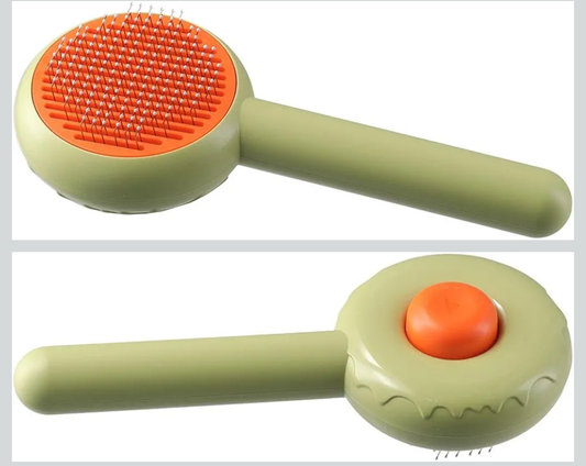Pet Grooming Brush for Cats and Dogs, Self-Cleaning Sliker Brush, for Mats,Easy to Hold Dog Brushes