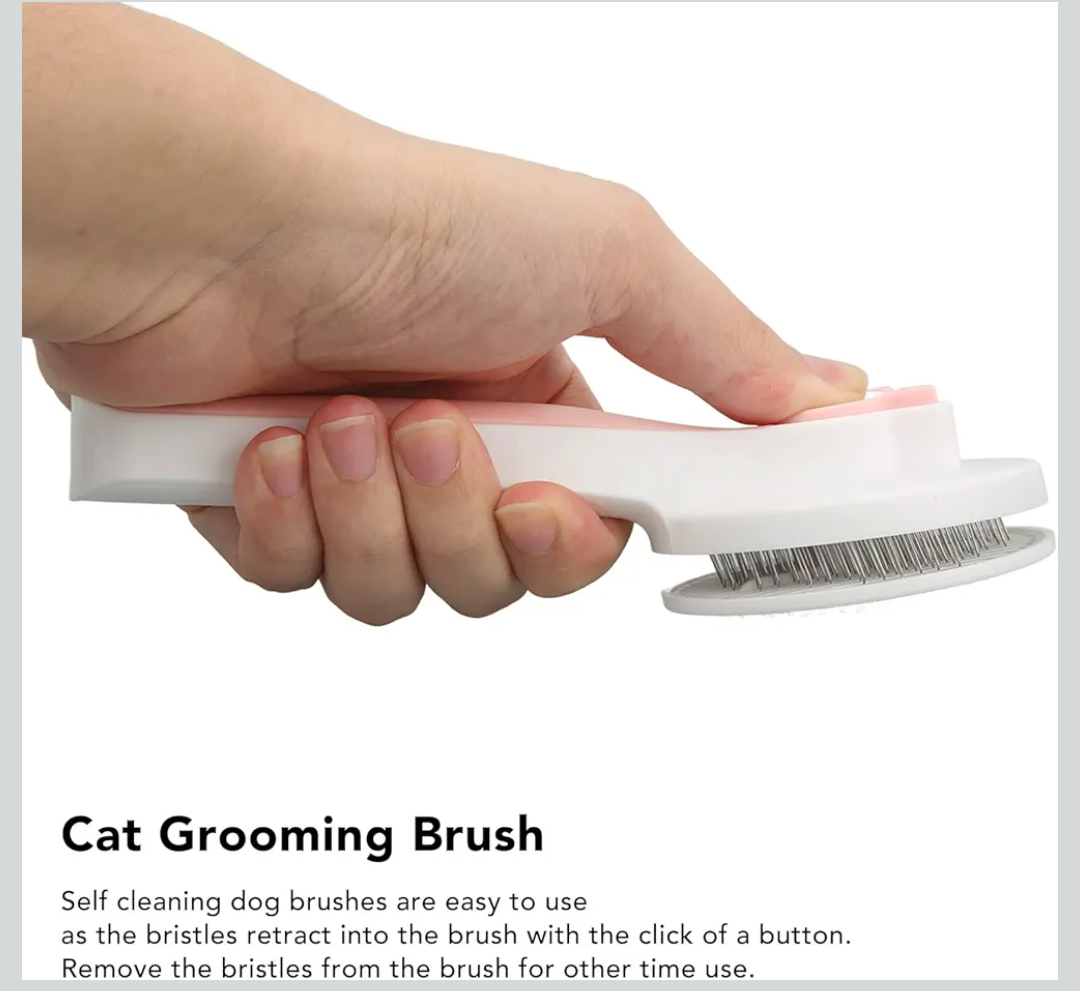 Cat Brush, Dog Shedding Brush Short Hair Dog Brush Dog Cat Bunny Pet Grooming Shedding Brush One Button Self Cleaning Pets Comb Pet Massaging Tool for Pets with Long Short Hair