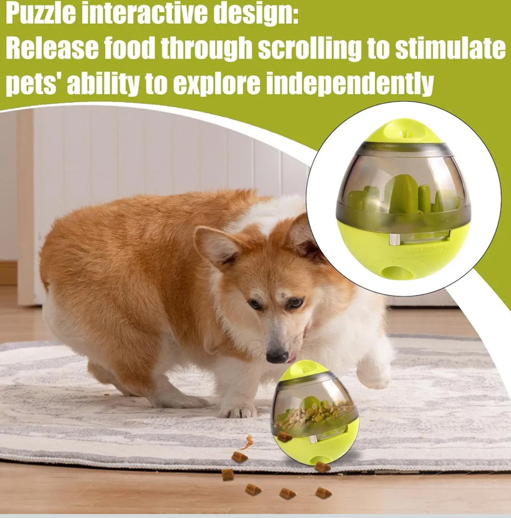 Treat Dispensing Ball | Food Dispensing Dog Toy | Educational Dog Interactive Toys | Treat Dispenser Dogs Puzzles Feeder for Preventing Boredom, Indoor and Outdoor Play