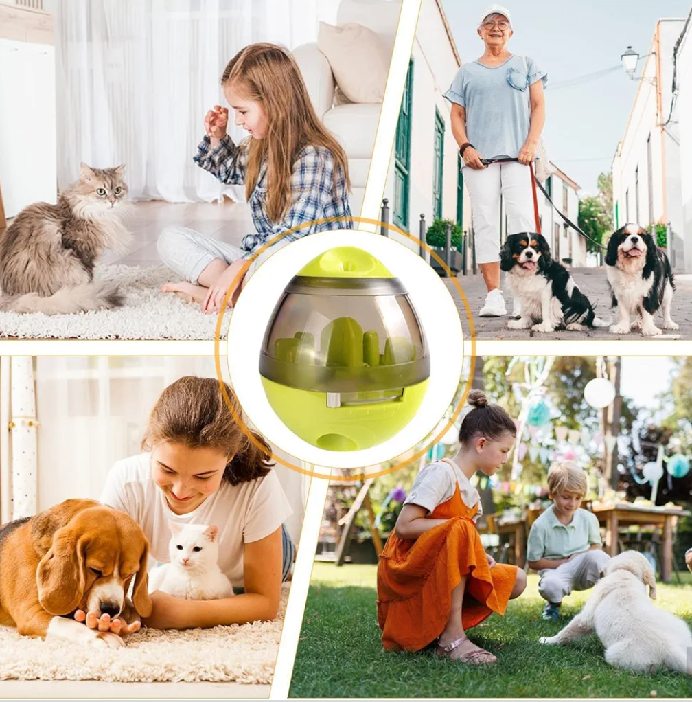 Treat Dispensing Ball | Food Dispensing Dog Toy | Educational Dog Interactive Toys | Treat Dispenser Dogs Puzzles Feeder for Preventing Boredom, Indoor and Outdoor Play