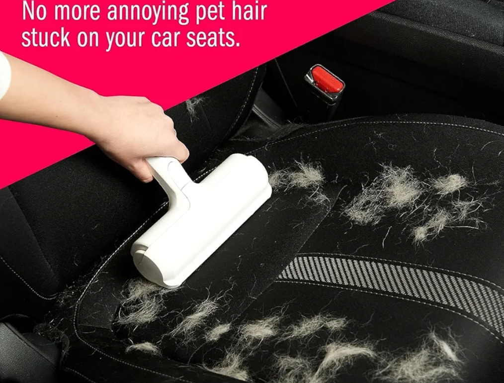 Pet Hair Remover - Dog & Cat lint roller with Self-Cleaning Base - Efficient Animal Hair Removal Tool Cat Dog Hair Remover for Couch Furniture Car Seat Carpet and Bedding