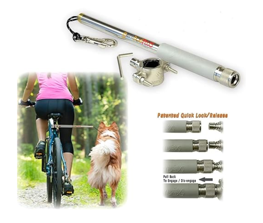 Walky Dog Leash Bike Attachment Plus Leash Hands Free Dog Bicycle Exerciser Leash 550-lbs Pull Strength Paracord Leash Military Grade