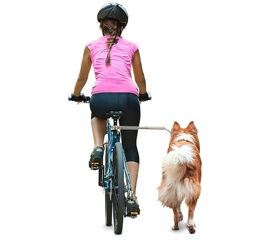 Walky Dog Leash Bike Attachment Plus Leash Hands Free Dog Bicycle Exerciser Leash 550-lbs Pull Strength Paracord Leash Military Grade