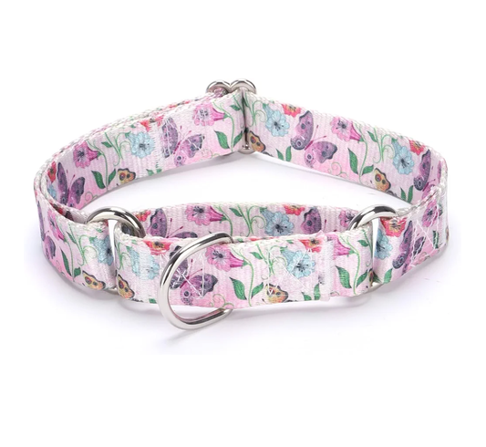 Pimaodog Heavy Duty Nylon Dog Collar, Adjustable Martingale Dog Collar for Walking Training Boy and Girl Dogs Medium Large Dogs (XL:53-62CM