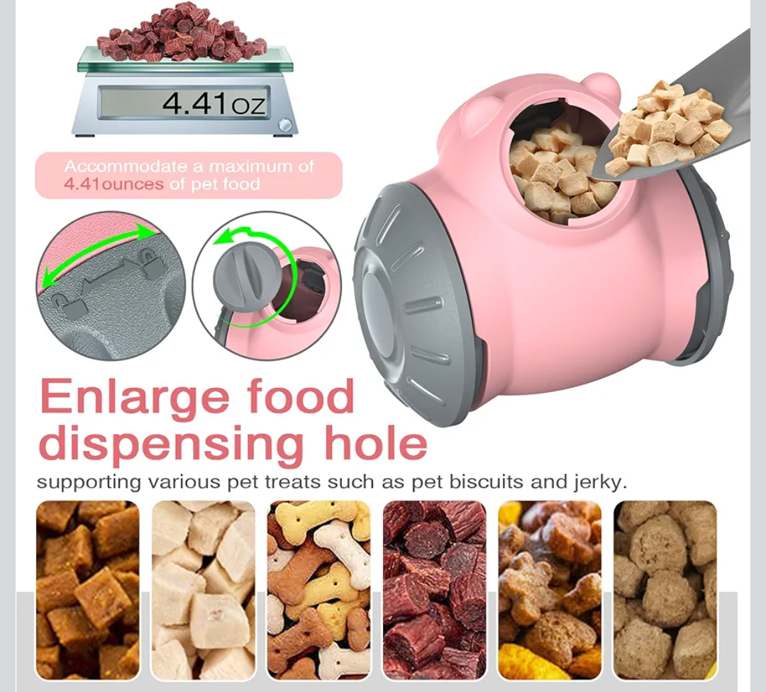 Rolling Dog Slow Feeder Toy - Dog Puzzles for Smart Dogs, Treat Dispensing Puzzle Toy for Small, Medium & Large Dogs – Engaging Food Dispenser for IQ Training & Boredom Relief