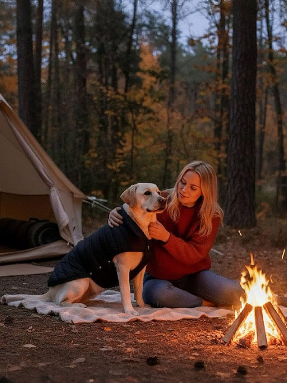 SPACE LION Puffer Jacket, Down Winter Coat, Durable Outdoor Coat for Cold and Windy Conditions, Waterproof, Windproof, Lightweight Jacket, Adjustable Fit for Small, Medium Dogs(khaki,M)