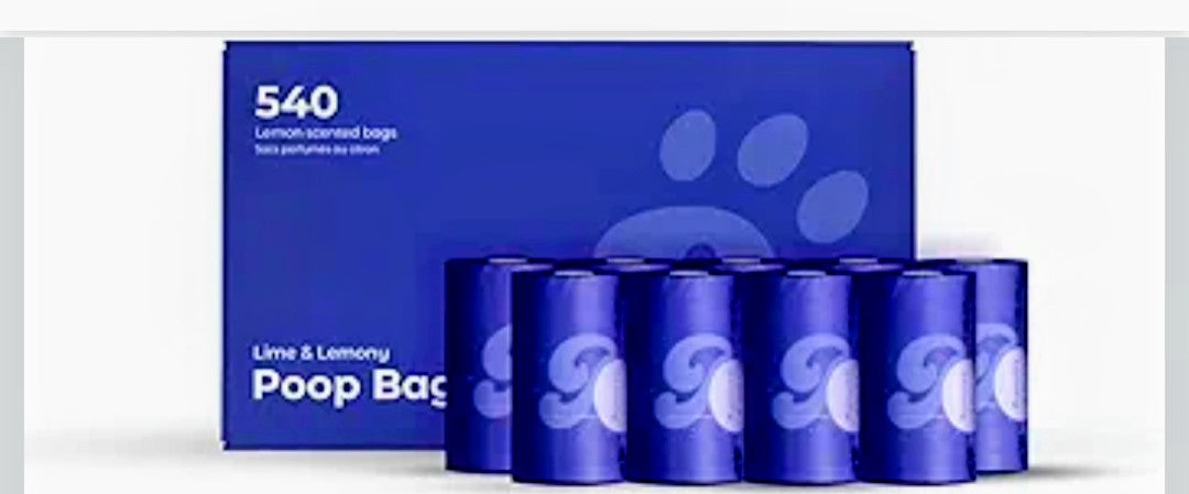 Purple Tails Dog Poop Bags – 36 Rolls 540 LIME & LEMONY Bags Poop Bags with Dog Poop Bag Holder – Ultra Thick and Leakproof Scented Dog Poop Bags with 1 Poop Bag Dispenser Ideal for Small Large Dogs
