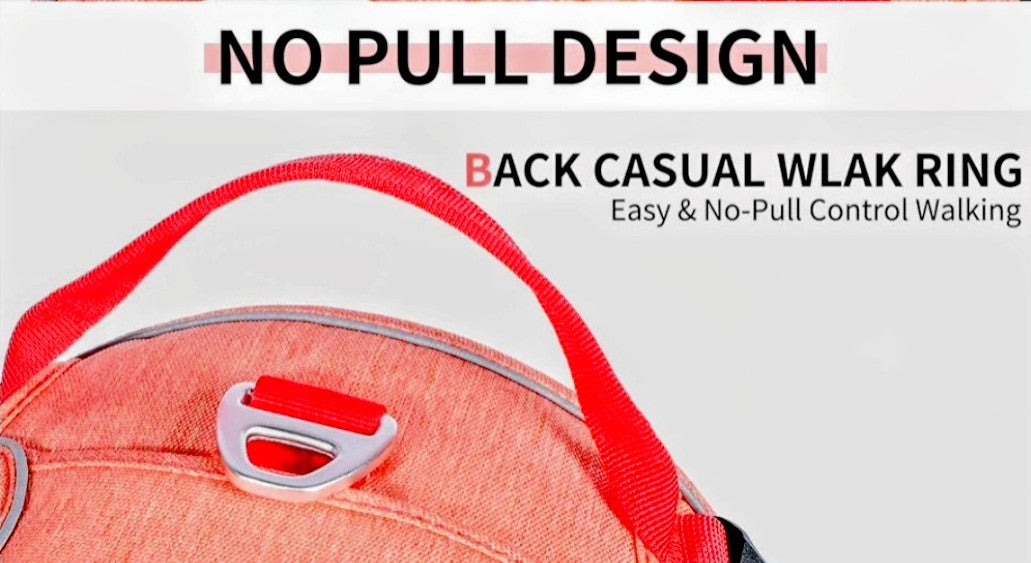 VOXOR Hug Pets Dog Harness,No Pull Dog Harness Small & Medium Sized Dog, Adjustable Soft Padded Dog Vest Harness,Dog Harness with Handle, (Neck:11.0"-16.1", Chest:16.5"-22.4") XS - Dopamine Red