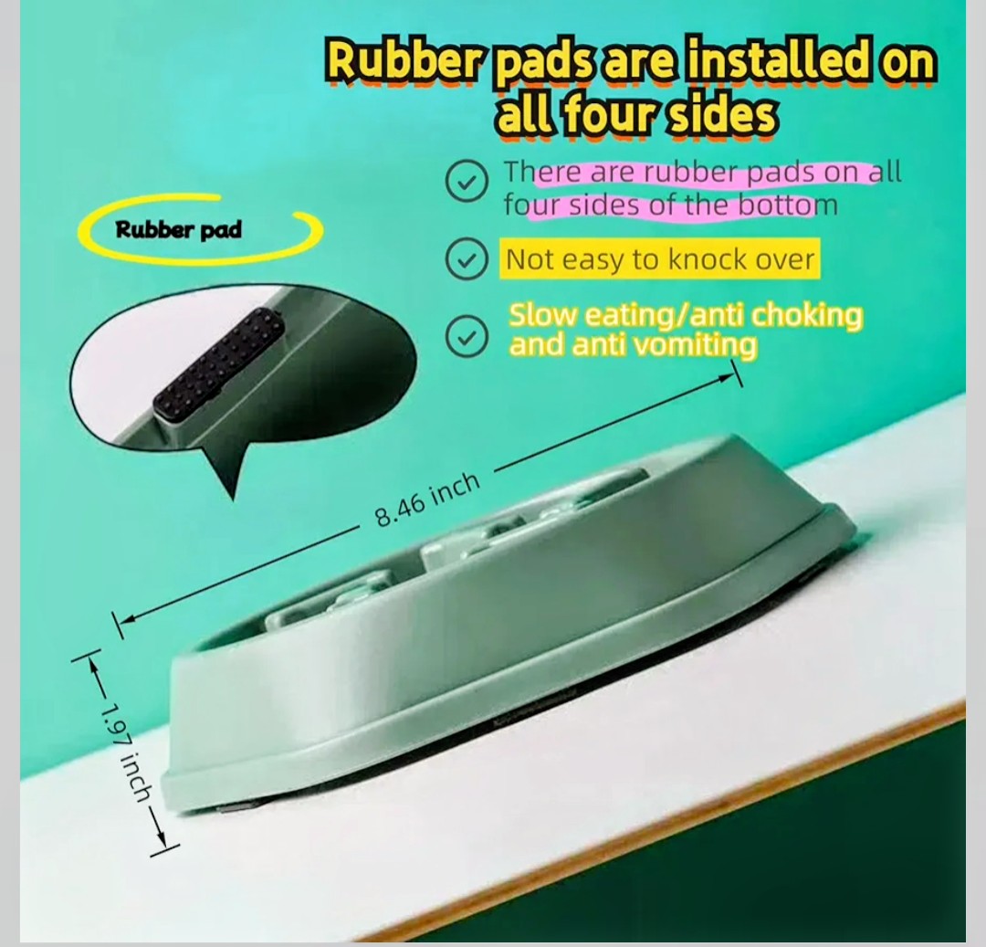 Slow Feeder Dog Bowls- Promote Healthy Eating Habits,Dog Puzzle Feeder,Anti-Gulping Puzzle Design for Small/Medium/Large Pets, Reduce Bloat & Improve Digestion (Yellow)